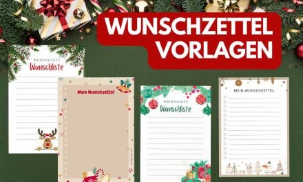 Wunschzettel Vorlage für Weihnachten – Kostenlose Designs zum Download und Ausdrucken